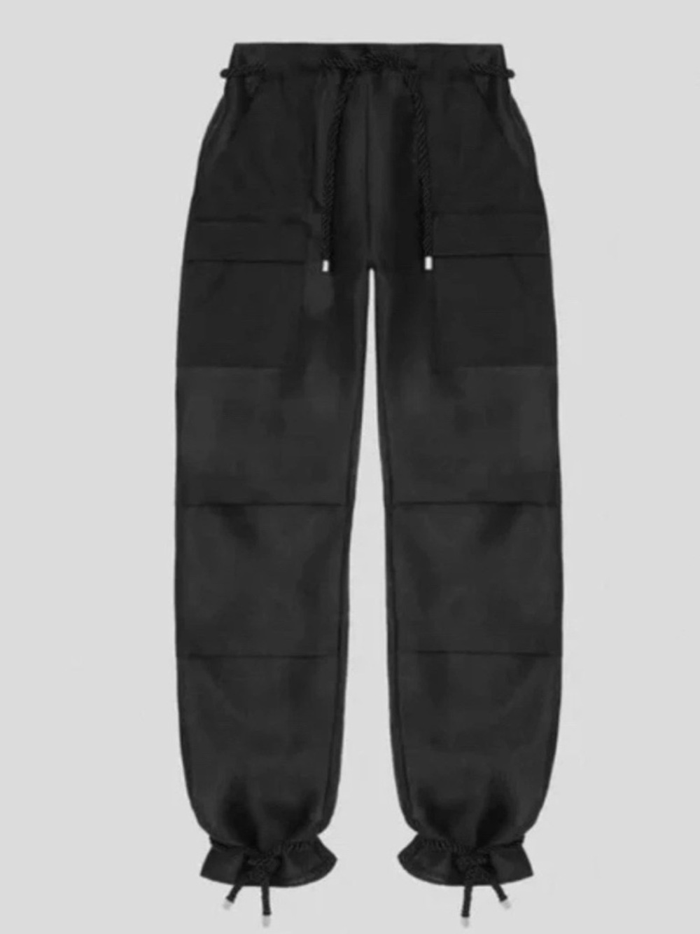 Manière de Voir Organza Cargo Pants Trousers Rope Belted Waistband &  Ankle Ties